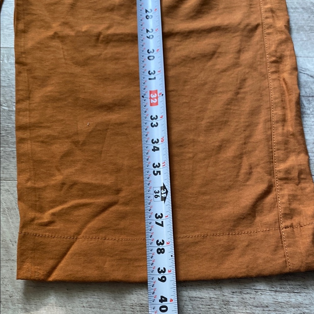 Madewell Wide Leg Pants Size 6 Rust Brown High Rise Button Front Casual Chic - Picture 11 of 13